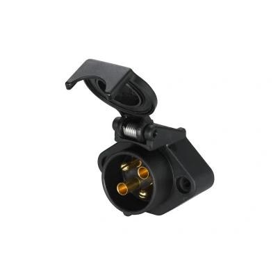 Abbildung von HELLA Steckdose 4 polig Schraubanschluss Stecker: Schraubkontakt schwarz DIN/ISO: 72575 Menge: 1 8JB 001 944 011