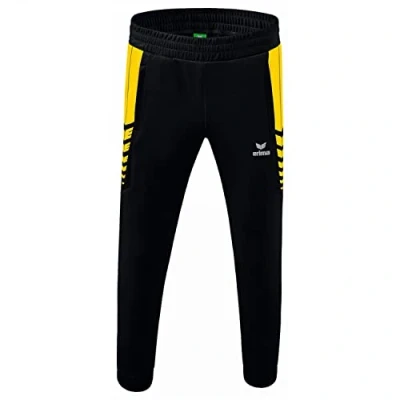 Abbildung von Erima Kinder Six Wings funktionelle Trainingshose, schwarz/gelb, 116