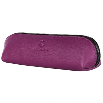 Abbildung von VON HEESEN® Echtleder Federmäppchen Leder Federmappe Etui für Stifte Mäppchen Schule Federtasche Uni Schlampermäppchen (Pink)