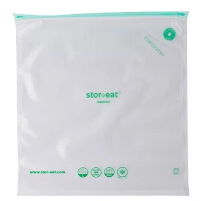 Abbildung von Mastrad Vakuumbeutel für Lebensmittel Connectée Stor&#039;eat 10 Stück 6 l wiederverwendbar 50 mal Frische von Lebensmitteln kompatibel mit Vakuumpumpe Stor eat BPA frei