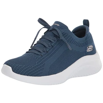 Abbildung von Skechers Damen Hands Free Slip Ins Ultra Flex 3.0 Smooth Step Sneaker, Marineblau, 38 EU Weit