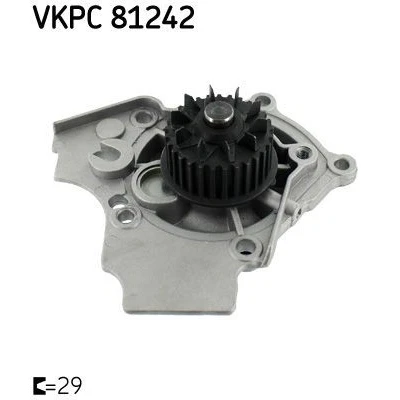 Abbildung von SKF VKPC 81242 Wasserpumpe 29 mit Dichtungen Metall für Keilrippenriementrieb AUDI: A4 B8 Avant, Saloon, A6 C7 VOLKSWAGEN: GOLF 6