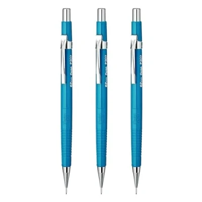 Abbildung von Pentel 0.7mm (p207) blau P200 AUTOMATIC MECHANISCH Entwurf Stift nachfüllbar Kabel Radierer p207 c (3er Pack)