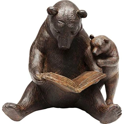 Abbildung von Kare Design Deko Figur Reading Bears, Braun, Objekt, Bär Motiv, handgefertigt, 18x20x16 cm (H/B/T)