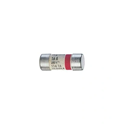 Abbildung von Legrand leg11616 Box 10 Stück Domestic Zylindrische Sicherungen ohne Indikator 10,3 x 12,8 mm 16 A, Grau