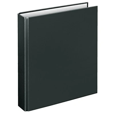 Abbildung von VELOFLEX 1151080 Ringbuch Basic, DIN A5, 1 Stück, schwarz, Füllhöhe 25 mm, Ringordner mit 2 Ring Mechanik, Ordner schmal