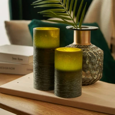 Abbildung von Pauleen LED Dekolicht »LED Kerze Cosy Shine Candle Wachskerze, 2er Set Timer Batterie Grün«