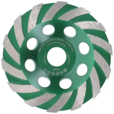 Abbildung von PRODIAMANT Premium Diamant Schleiftopf 125 mm x 22,2 Diamantschleifteller TurboSpeed für Beton, Mauerwerk, Stein