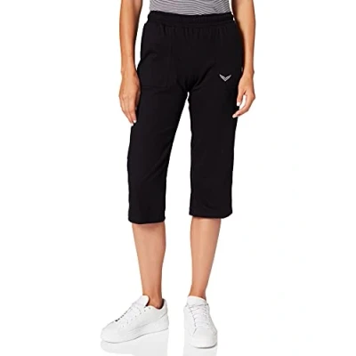 Abbildung von Trigema Damen Sporthose 537291, Gr. 36 (Herstellergröße: S), Schwarz (Schwarz 008)