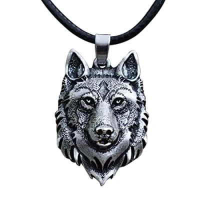 Abbildung von southbankstore Wolfs Halskette, Alpha Männer Wolfskopf Anhänger, Geschenk für und Frauen