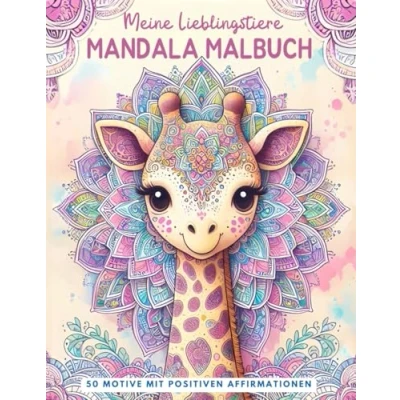 Abbildung von Meine Lieblingstiere Mandala Malbuch: Das perfekte Geschenk für Kinder ab 7 Jahren: 50 niedliche Tiermandalas mit positiven Affirmationen