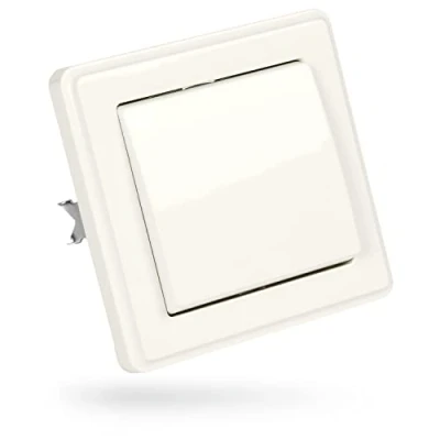 Abbildung von greate Kreuzschalter Unterputz weiß Lichtschalter 250V AC, 10A, IP20 inkl. Rahmen, Einsatz &amp; Abdeckung weiß, Schalter, UP Schalter