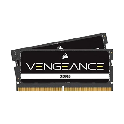 Abbildung von CORSAIR Vengeance DDR5 SODIMM 64GB (2x32GB) 5200MHz C44 Kompatibel Mit Fast Allen Intel Und AMD Systemen, Einfache Installation, Schnellere Ladezeiten, XMP 3.0 Schwarz (CMSX64GX5M2A5200C44)