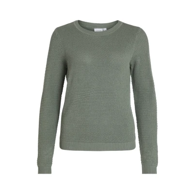 Abbildung von VILA Vidalo Oneck L/S NOOS Strickpullover, Damen, Größe: XS, Laurel wreath