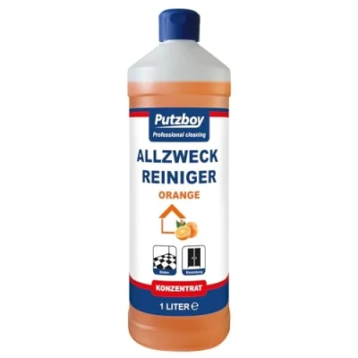 Abbildung von PUTZBOY Allzweck Reiniger Orange Konzentrat Universalreiniger für Böden und Oberflächen 1 Liter Made in Germany