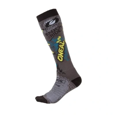 Abbildung von O&#039;NEAL Mountainbike Motocross Socken MTB Downhill Freeride Schweißabsorbierend, Verstärkter Fersen &amp; Sohlenbereich Pro MX Villain Unisex Erwachsene Grau One Size