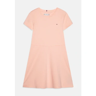 Abbildung von Tommy Hilfiger Essential Skater Dress Jerseykleid für Kinder, Größe: 92, Coral ice