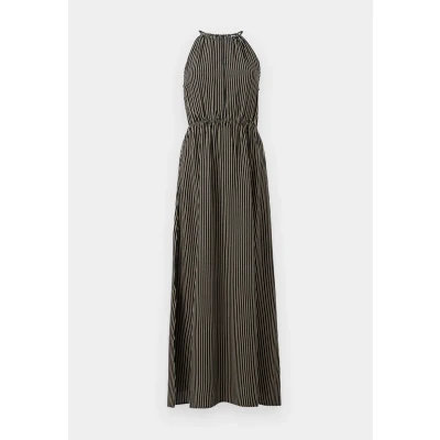 Abbildung von TOM Tailor Denim American Neckline Dress Maxikleid, Damen, Größe: Small, Black/beige