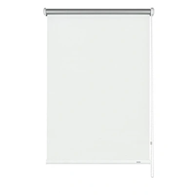 Abbildung von GARDINIA Seitenzug Rollo für Fenster, mit Thermo Rückseite, Montage Bohren, Hitzeschutz, Verdunkelung, Energie sparen, Creme, 52 x 180 cm (BxH)