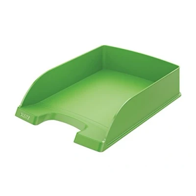 Abbildung von Leitz Briefkorb Standard A4, 5er Pack, Briefablage in Premium Qualität, Stapelbare Ablagefächer als Schreibtisch Organizer, Kombinierbar mit Plus Serie, Hellgrün, 52270050