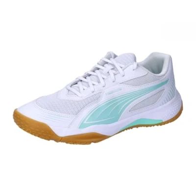Abbildung von Puma Solarflash III Handballschuh, Damen, Größe: 37, White/electric peppermint Schuhe