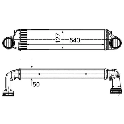 Abbildung von MAHLE ORIGINAL CI 488 000S Ladeluftkühler BMW: 3 Touring, Saloon, X3