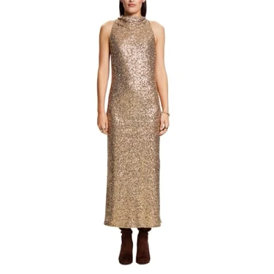 Abbildung von Esprit Collection MIT Pailletten Ballkleid, Damen, Größe: Medium, Gold