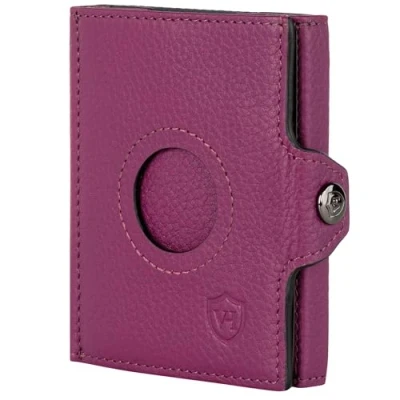 Abbildung von VON HEESEN Airtag Slim Wallet mit RFID Schutz Portmonee Herren klein aus echtem Leder Mini Geldbörse Kreditkartenetui Kartenetui Portemonnaie Geldbeutel (Pink)