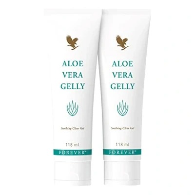 Abbildung von Forever Aloe Vera Gelly, 85% reines Gel, After sun, kühlend, wohltuend, feuchtigkeitsspendend, zieht rückstandsfrei ein, pflegend, glutenfrei, dermatest zertifiziert, Tube (2 x 118 ml)