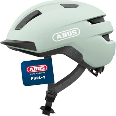 Abbildung von ABUS Fahrradhelm Purl Y geeignet für E Bike und S Pedelec stylisher NTA Schutzhelm Erwachsene Jugendliche Grün (Mint Green), Größe L