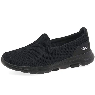Abbildung von Skechers Damen Go Walk 5 Sneakers, Black Textile Trim, 39 EU