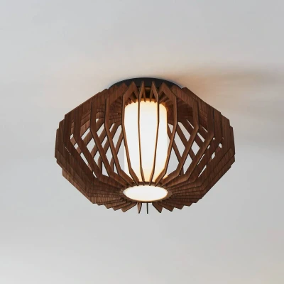 Abbildung von EGLO Deckenleuchte »RUSTICARIA«, Leuchtmittel E27 wechselbar ohne Leuchtmittel, in schwarz aus Stahl exkl. 40W