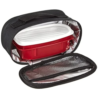 Abbildung von Tatay Kühltasche Klein Mini, 1,5 l Kapazität, mit 1 Frischaltendosen von 0.5L BPA frei, Schwarz. Maßnahmen 21,5 x 9 12 cm