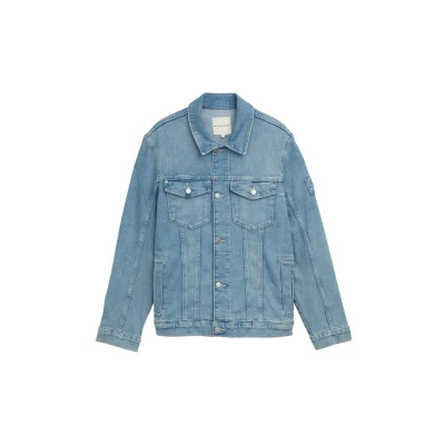 Abbildung von TOM Tailor IM Washed LOOK Jeansjacke, Herren, Größe: Medium, Used light stone blue denim
