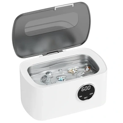 Abbildung von Ultraschallreinigungsgerät Ultraschallreiniger 600ml Ultraschallbad Ultrasonic Cleaner Mit 5 Zeitfunktionen und Digitalanzeige Ultraschallgerät für Brille Schmuck Uhren