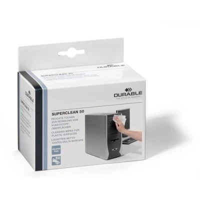Abbildung von Durable Superclean feuchte Reinigungstücher, 50 Stück weiß, 578802