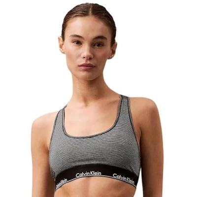 Abbildung von Calvin Klein Damen BH Bralette Unlined Sport, Mehrfarbig (Hairline Stripe/Black), M