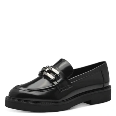 Abbildung von MARCO TOZZI Damen Loafer ohne Absatz mit Schnalle Elegant, Schwarz (Black Brush), 37 EU