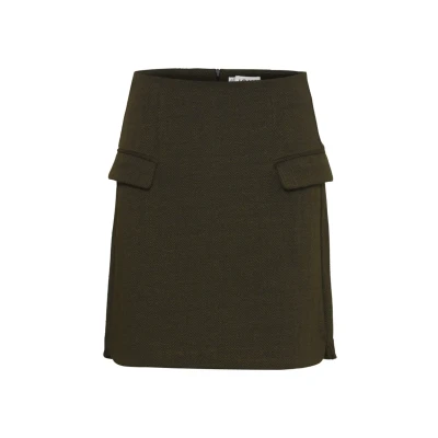 Abbildung von ICHI Minirock, Damen, Größe: XL, Black lizard herringbone
