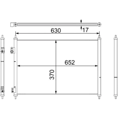 Abbildung von MAHLE ORIGINAL AC 755 000S Klimakondensator ohne Trockner 16 10,15 608 HONDA: CIVIC 7 Hatchback