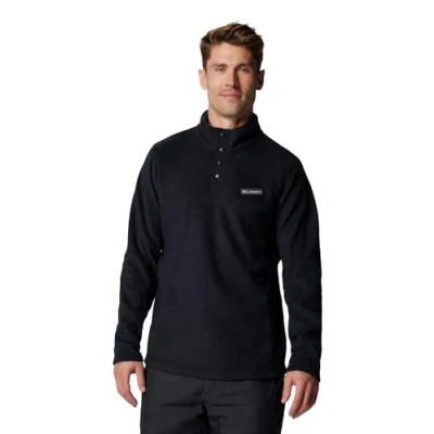 Abbildung von Columbia Steens MOUNTAIN HALF SNAP II Fleecepullover, Herren, Größe: Small, Black