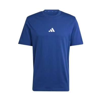 Abbildung von adidas Herren Essentials SMALL Logo Single Jersey Tee, Dark Blue/White, XS