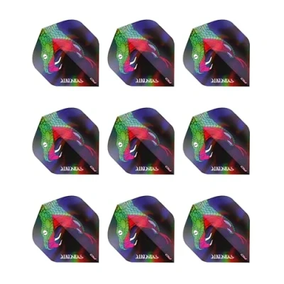 Abbildung von RED DRAGON Peter Wright Snakebite Holographische Dart Flights 3 Sätze pro Packung (9 insgesamt)