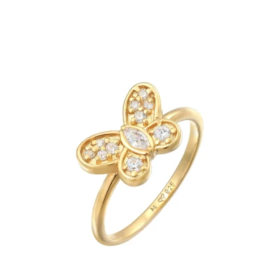 Abbildung von Elli Basic Ring goldcoloured, Damen, Größe: 56, Gold coloured
