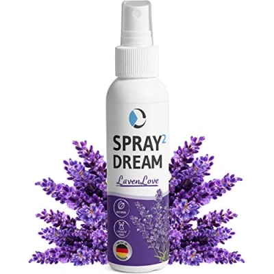 Abbildung von Lavendel Kissenspray Spray für Kopfkissen zum Einschlafen und Entspannen Aroma Lavendelöl Ätherische Öle naturrein Duftöl mit essential oils Deep Sleep Kissen 100ml