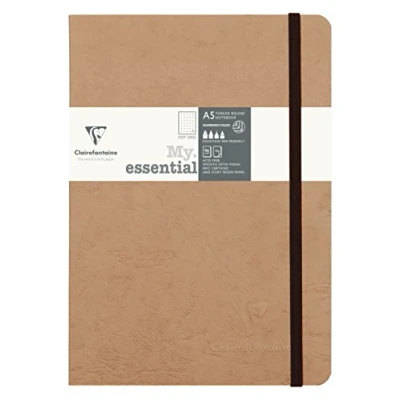 Abbildung von Clairefontaine 79343C Notizbuch AgeBag My Essentials, DIN A5, 14,8 x 21 cm, 96 Blatt, dot, nummeriert, 90g, 1 Stück, braun