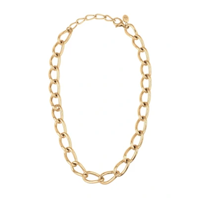 Abbildung von Breil, Join Up Collection, Damenhalskette mit Raffiniertem Design, Glänzender Edelstahl in Gold, Ovaler Gliederkette, Praktischer Karabinerverschluss, Verstellbare Länge 42 48 cm, Gold