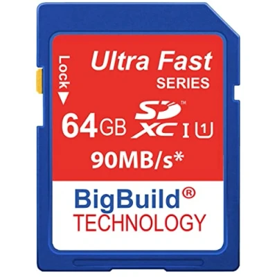 Abbildung von BigBuild Technology 64 GB Ultra Schnelle 80 MB/s Class 10 SDXC Speicherkarte für Canon EOS 700D Kamera