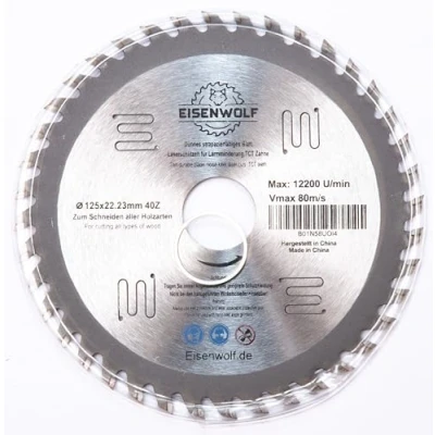 Abbildung von Hochwertiges Sägeblatt 125 mm x 22,2mm für Holz, 40 Zähne