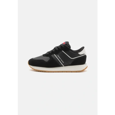 Abbildung von Tommy Jeans Retro Runner Sneaker low, Damen, Größe: 39, Black Schuhe